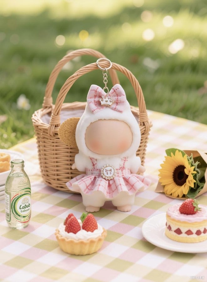 VVQUI (2 Pack) 17cm Doll Clothes Set, Black Plaid Outfit & Light Pink Plaid Dress, Stylish Dress and Hairpin Set, Fashion and Premium Dolls Accessories - Image 3